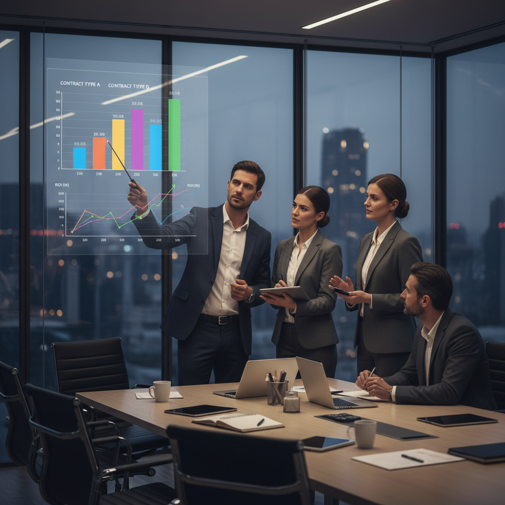 DRH analysant le retour sur investissement des contrats intérimaires et CDI.